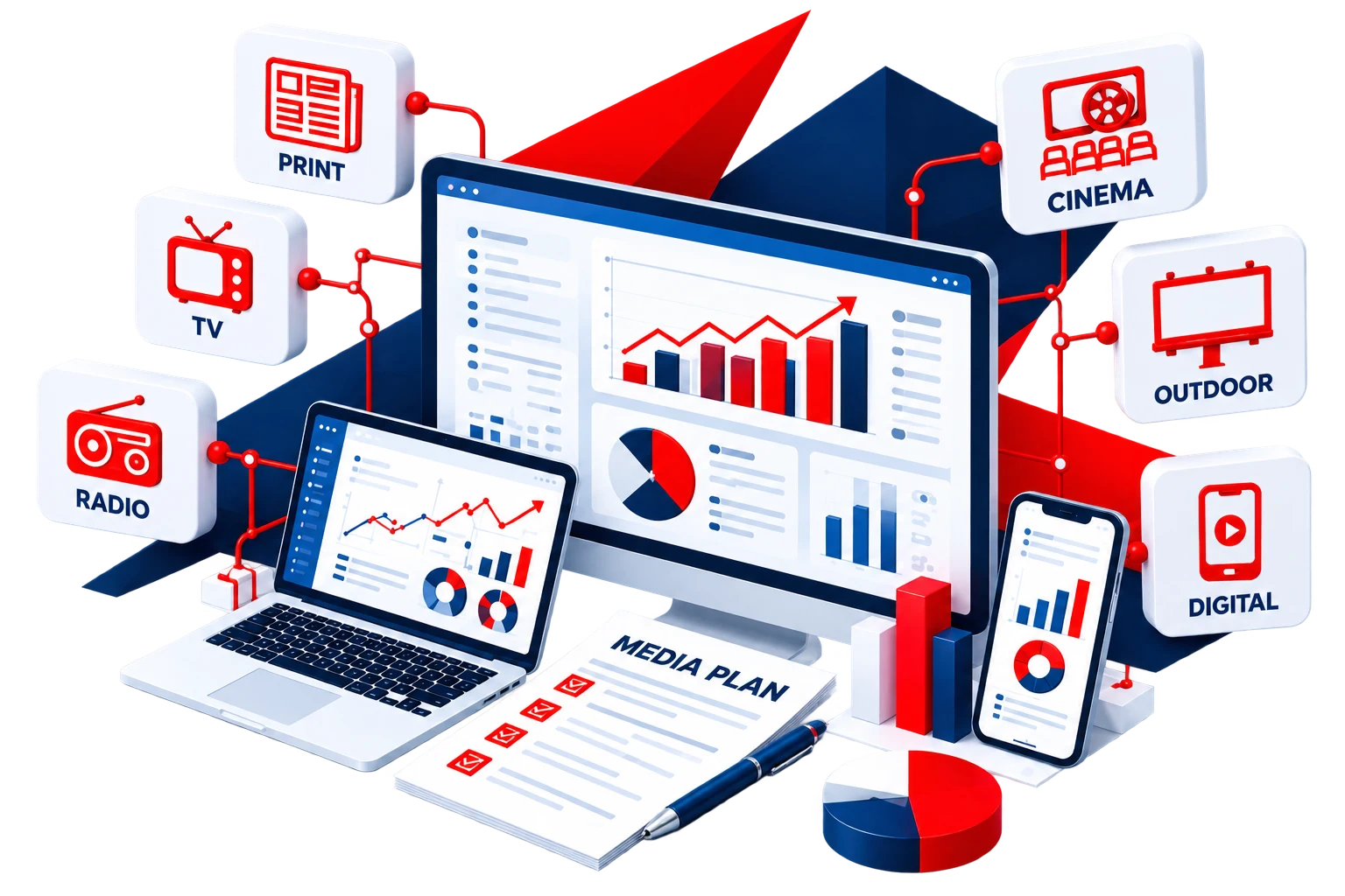 3D Media Analytics Workspace - Media Buying & Planning